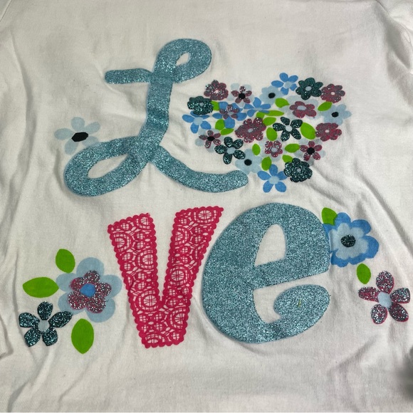 NWT Nannette 3pc Long Tee, Screen Print LS Top And Denim Vest Size 3T - Picture 4 of 9